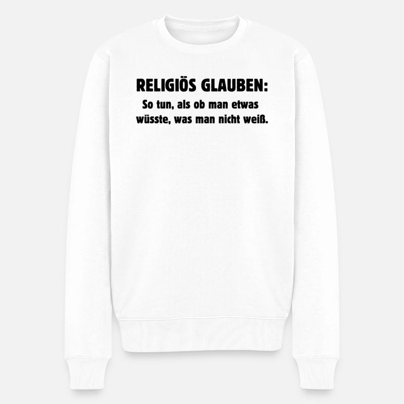 Croyance religieuse - Pull Premium bio Homme - blanc