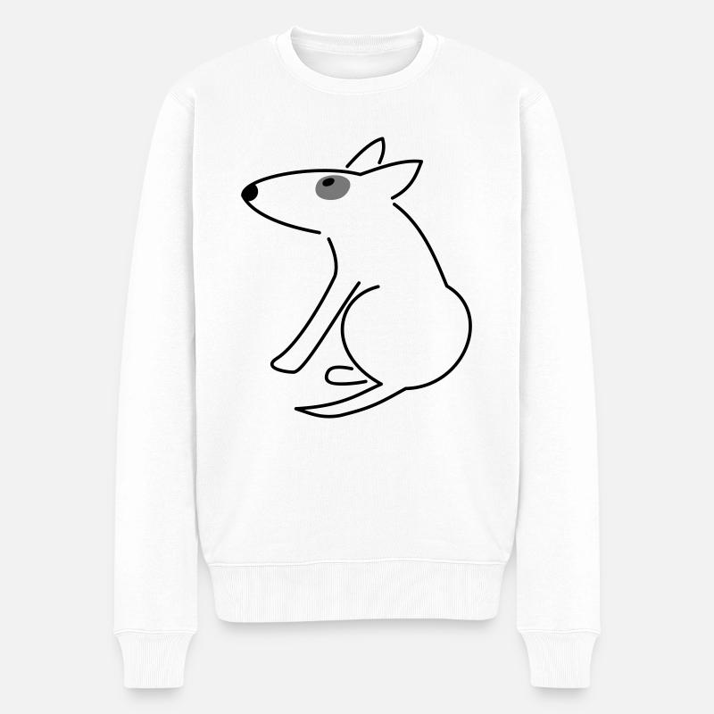 Bull-terrier - Pull Premium bio Homme - blanc