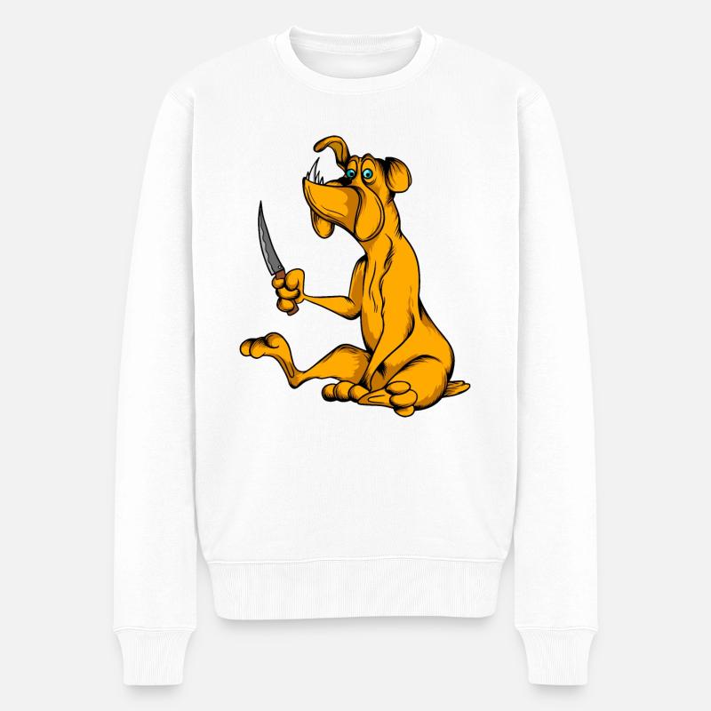 Chiens drôles 4 - Pull Premium bio Homme - blanc