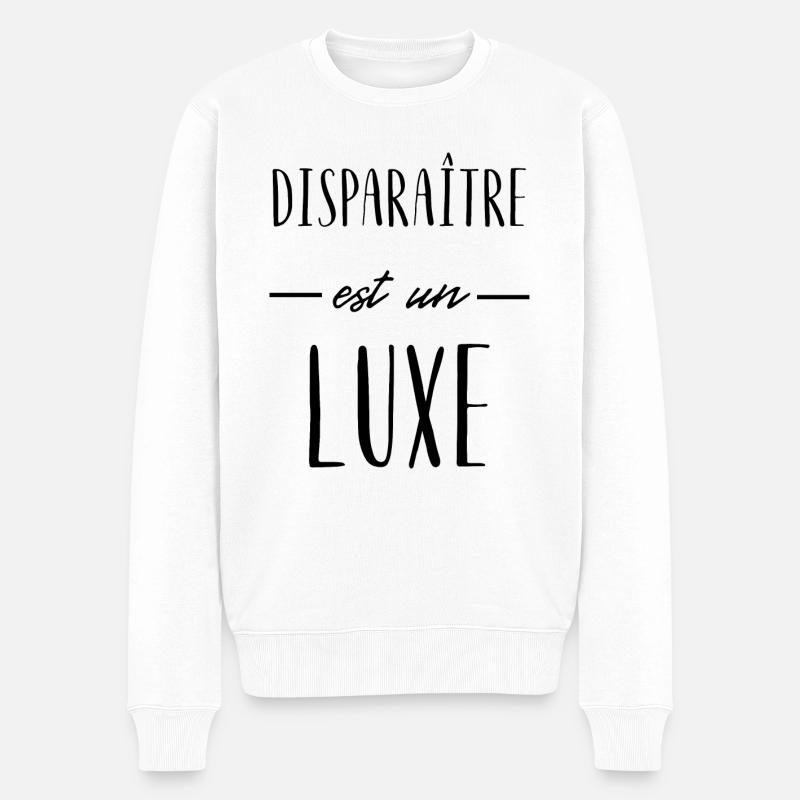 disparaître est un luxe - Pull Premium bio Homme - blanc