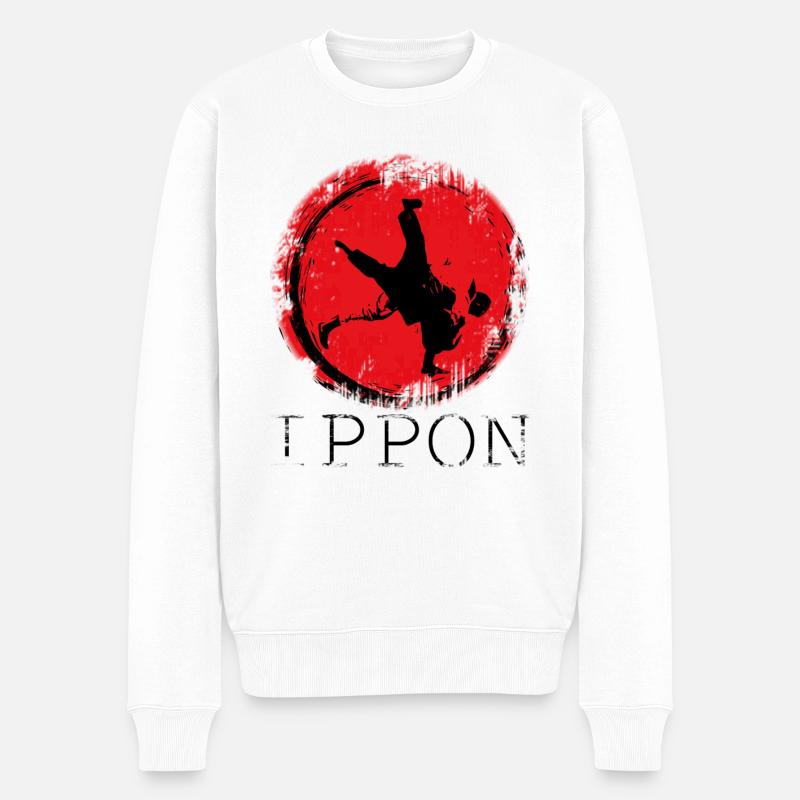 Judo ippon Tshirt Design - Pull Premium bio Homme - blanc