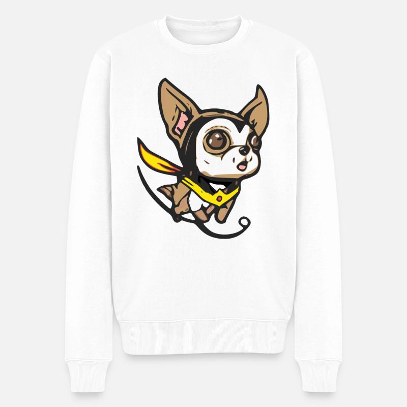 Maximus der Chiwawa - Männer Premium Bio Pullover - Weiß