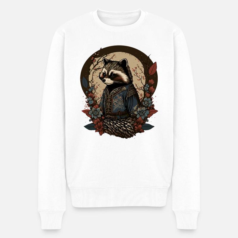baka racoon 4 - Pull Premium bio Homme - blanc