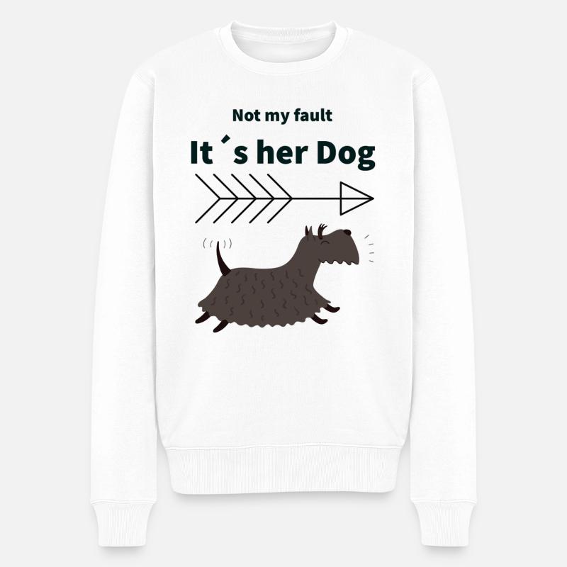 Hunde-Alibi - Männer Premium Bio Pullover - Weiß