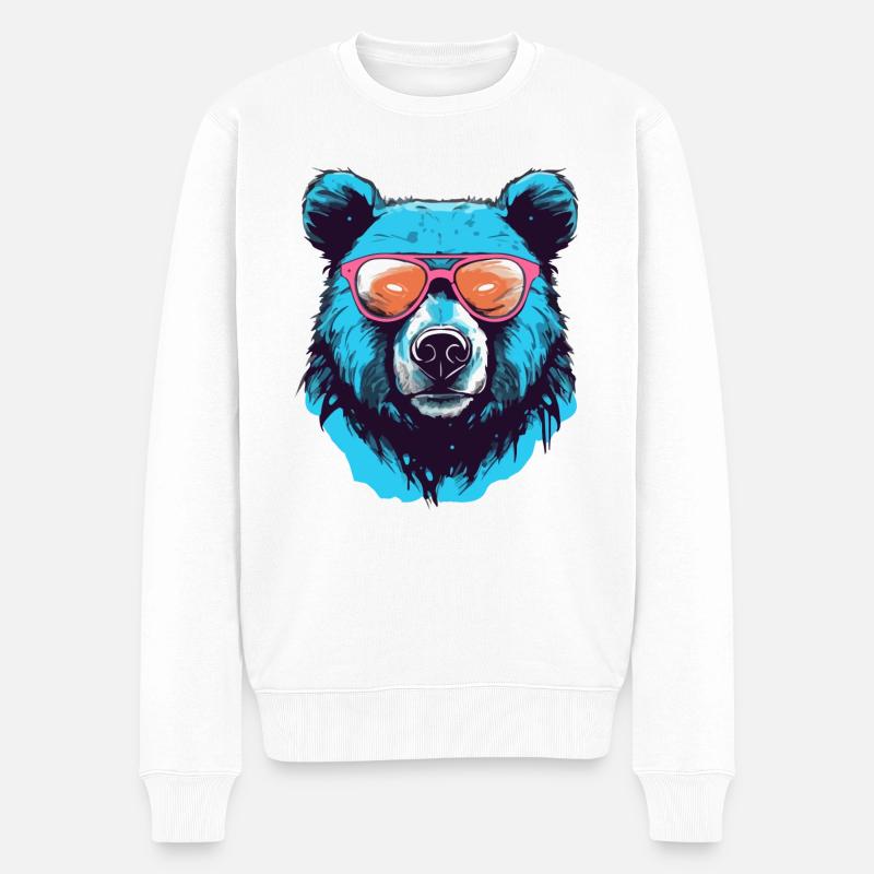 Com le super ours - Pull Premium bio Homme - blanc