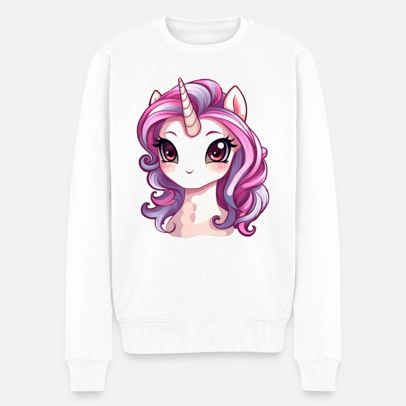 Licorne - Pull Premium bio Homme - blanc