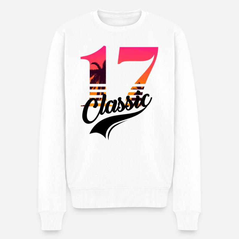 Numéro 17 - 17ème anniversaire - Pull Premium bio Homme - blanc