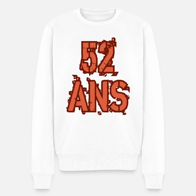 51 ANS - Pull Premium bio Homme - blanc