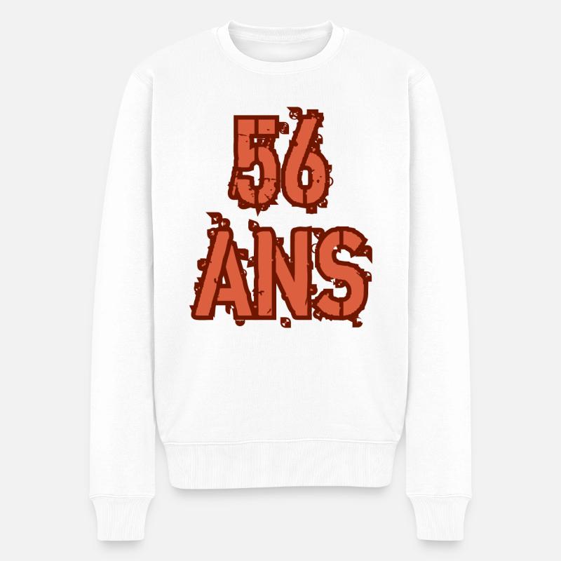 56 ANS - Pull Premium bio Homme - blanc