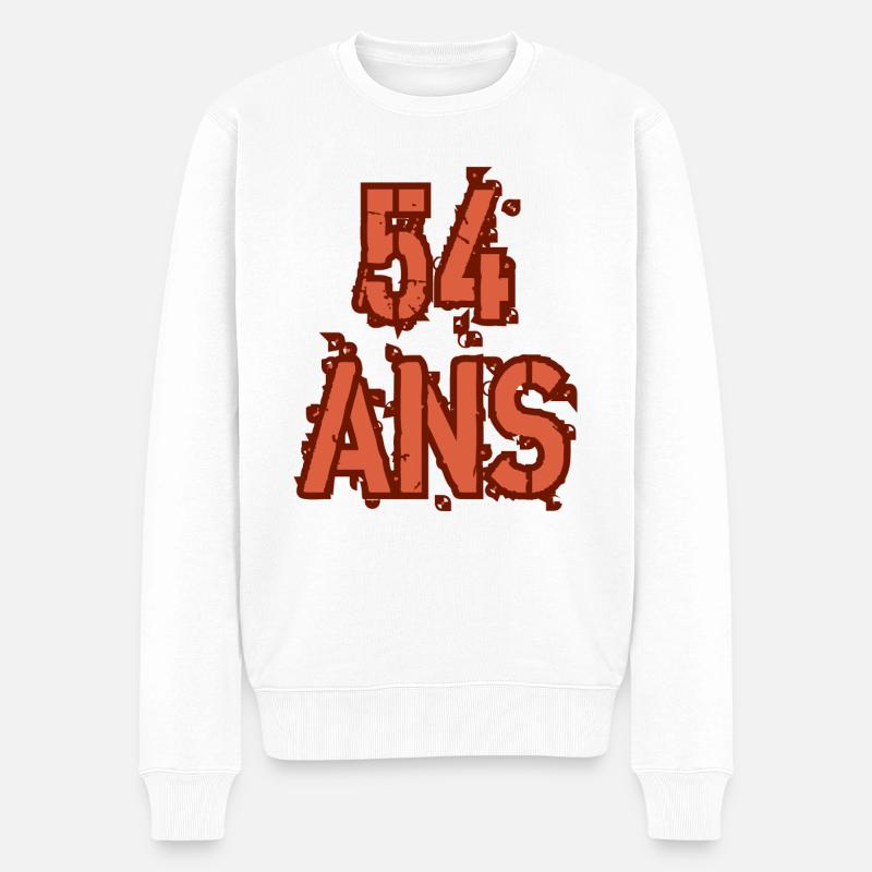 54 ANS - Pull Premium bio Homme - blanc