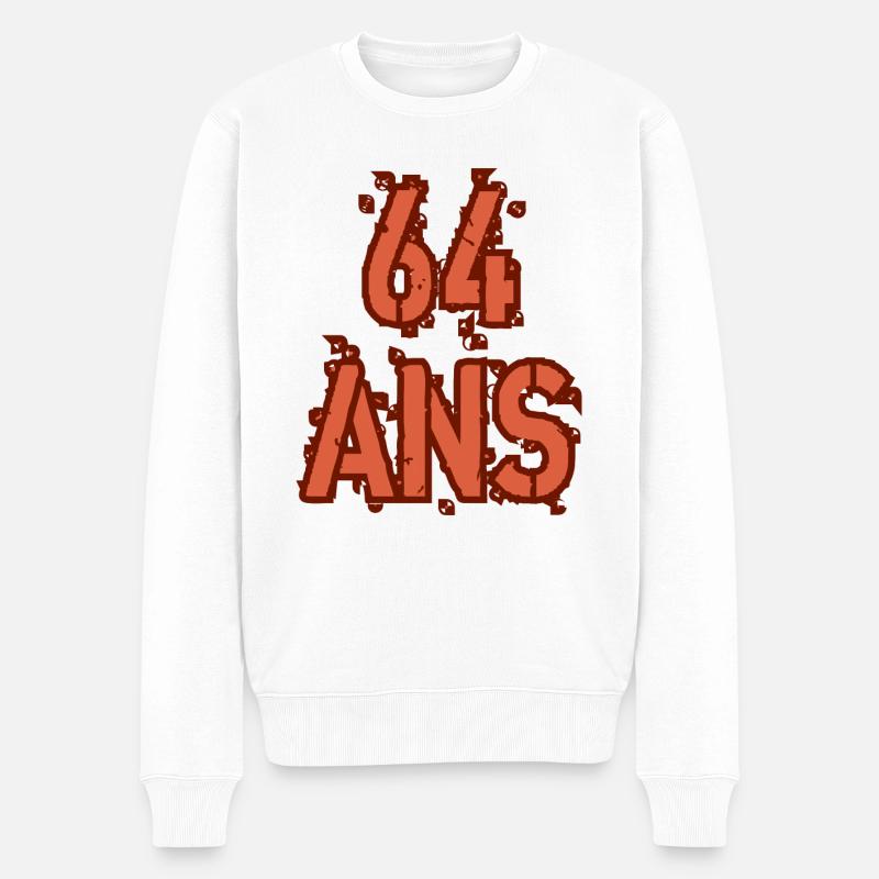 64 ANS - Pull Premium bio Homme - blanc