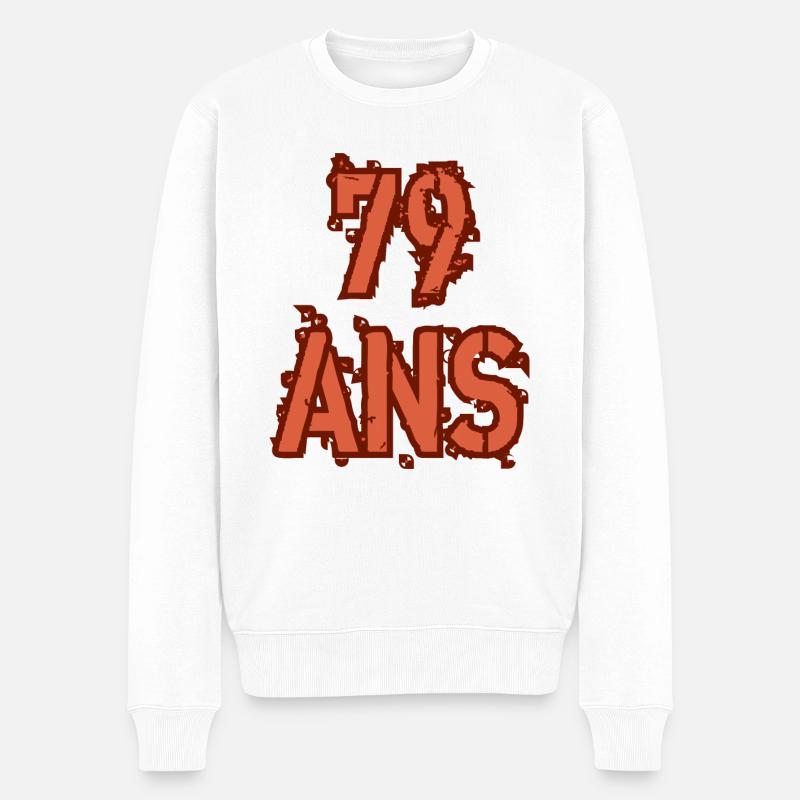 79 ANS - Pull Premium bio Homme - blanc
