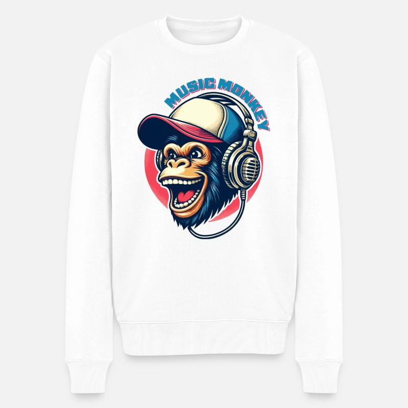 SINGE MUSICAL - Pull Premium bio Homme - blanc