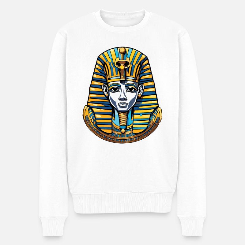 Egypte / Pharaon / Momies / Hiéroglyphes / Sphinx - Pull Premium bio Homme - blanc
