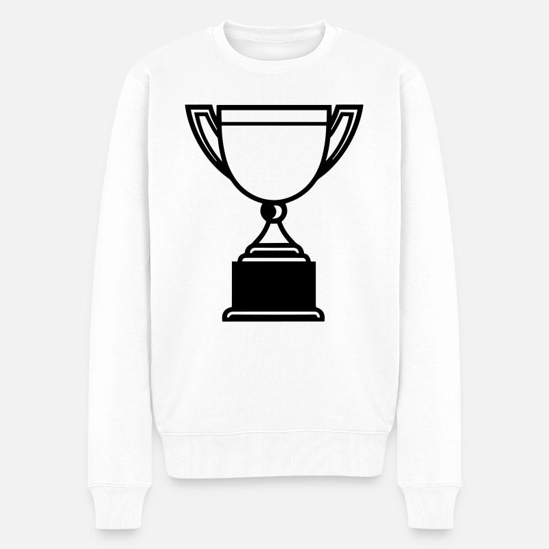 Trophäe - Männer Premium Bio Pullover - Weiß