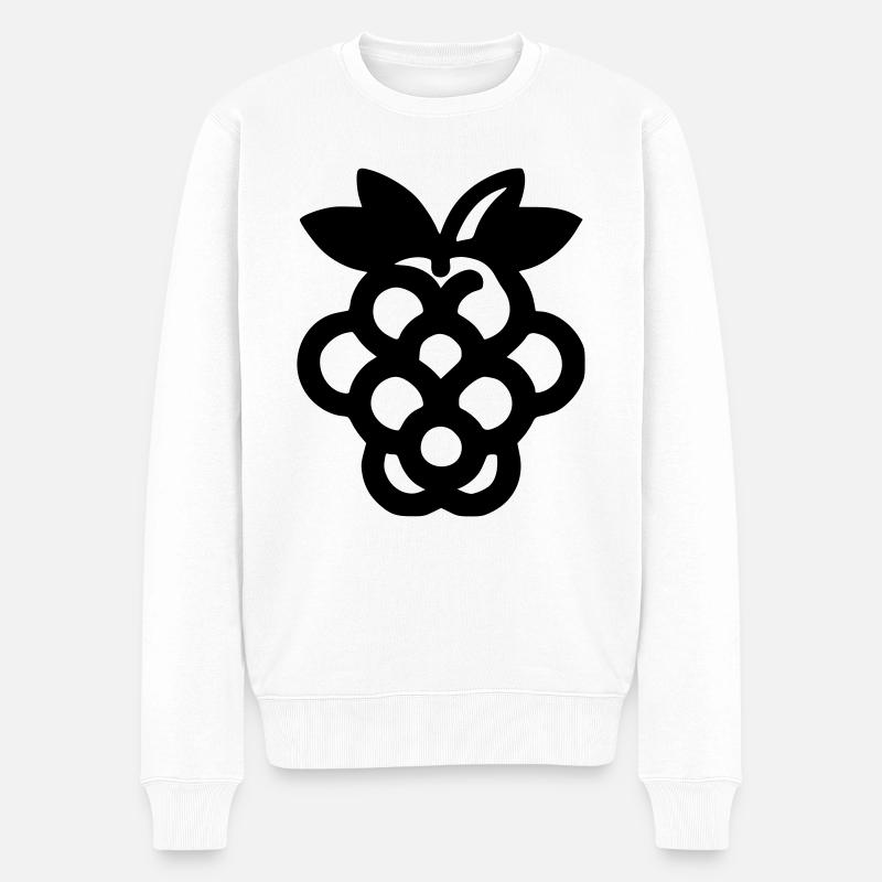 Trauben - Männer Premium Bio Pullover - Weiß