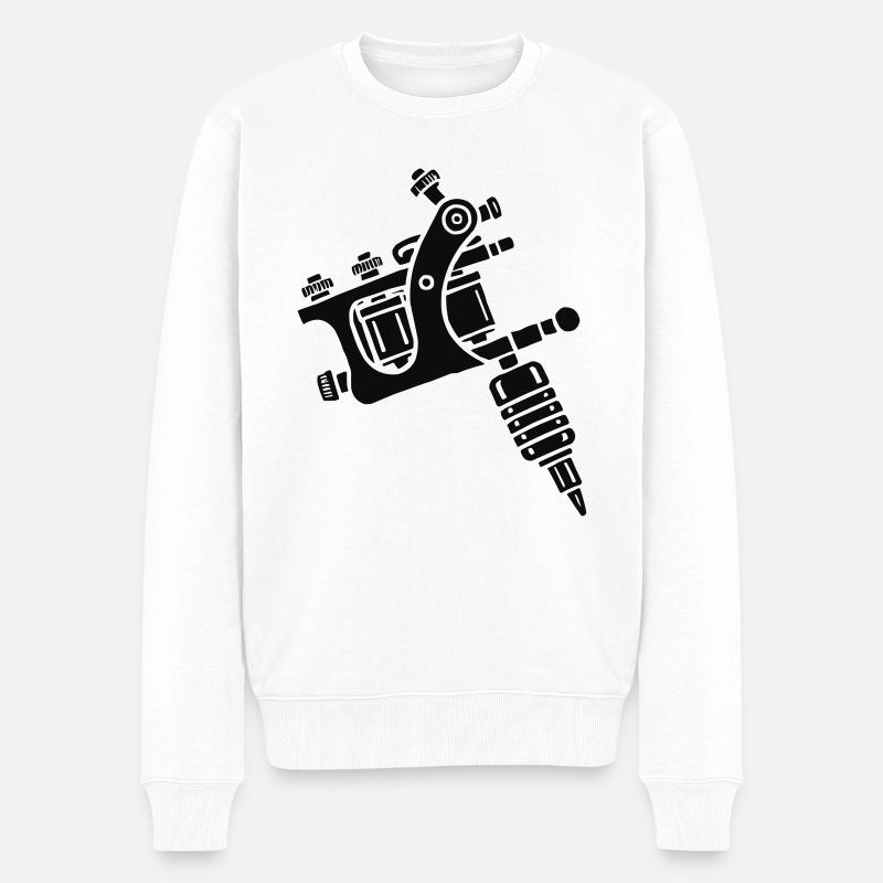 Machine à tatouer - Pull Premium bio Homme - blanc