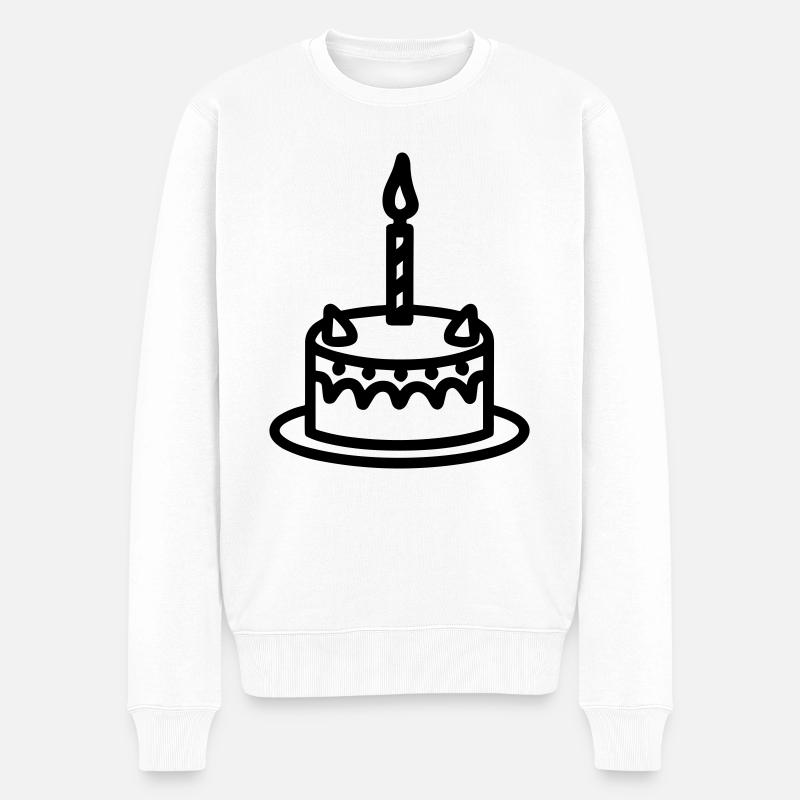 Gateau d'anniversaire - Pull Premium bio Homme - blanc