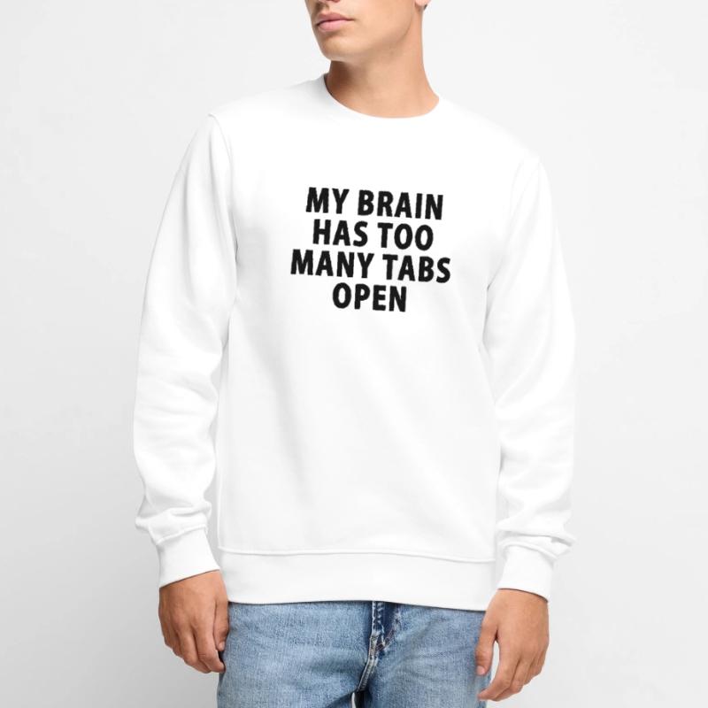 Computer Nerd - Brain has too many tabs open Men's Premium Organic Jumper