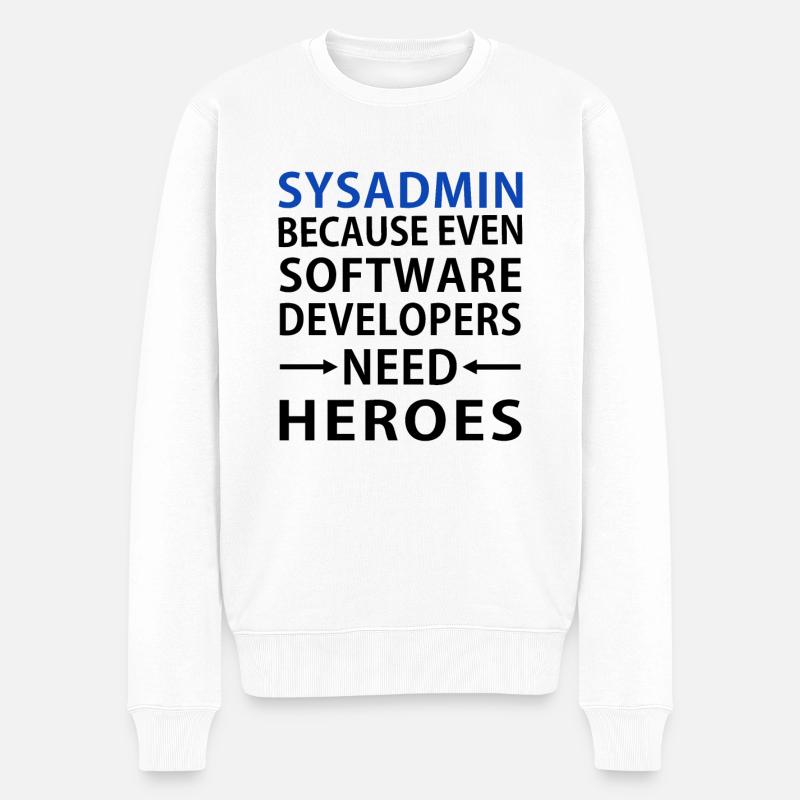 Sysadmin - Administrateur système - Pull Premium bio Homme - blanc