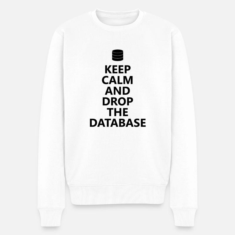 Database admin - keep calm - Men's Premium Organic Jumper - white