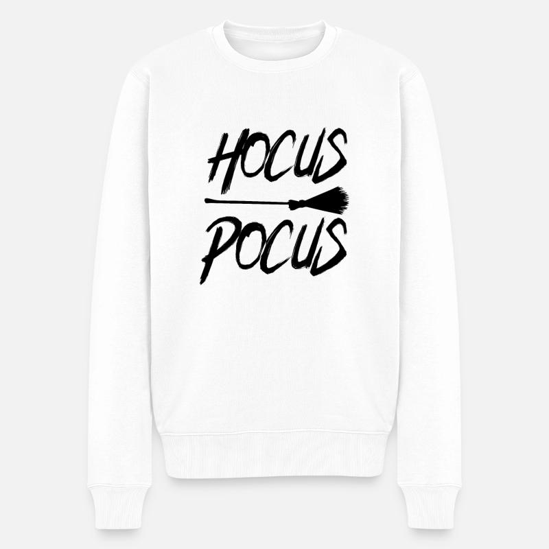 Hocus Pocus - Männer Premium Bio Pullover - Weiß