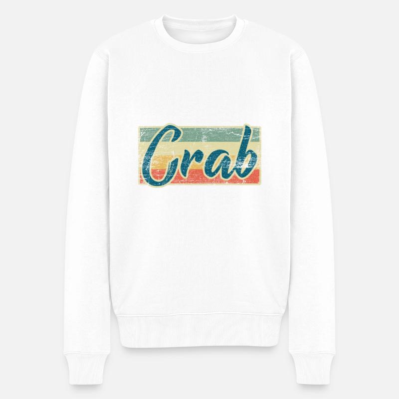 crabe - Pull Premium bio Homme - blanc