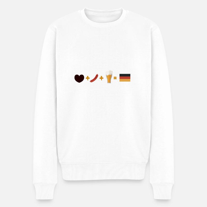 blockedTitle - Männer Premium Bio Pullover - Weiß