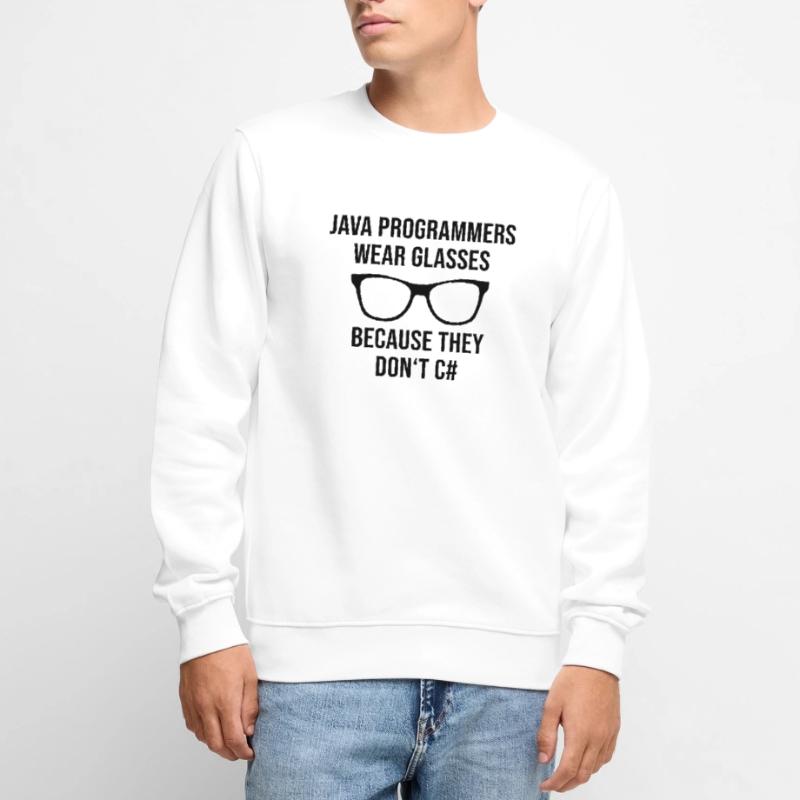 Programmeur Java Developer Glasses Pull Premium bio Homme