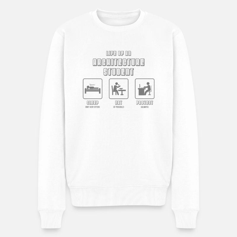 Architekt Student - Männer Premium Bio Pullover - Weiß