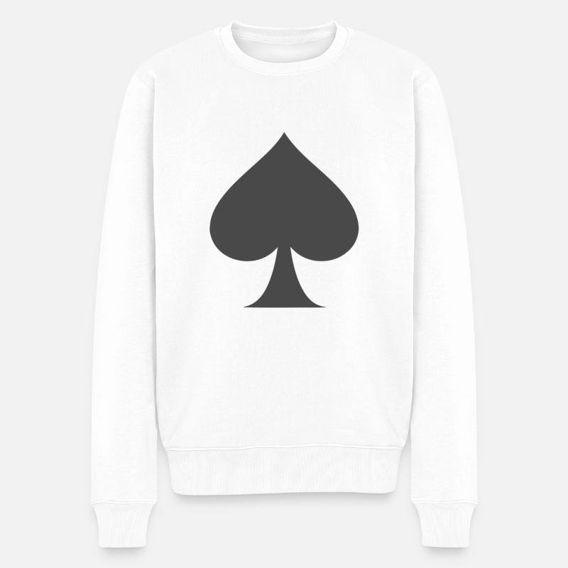 Kartenspiel - Männer Premium Bio Pullover - Weiß