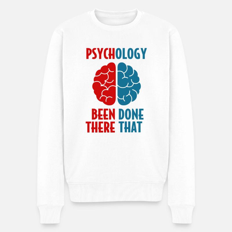 Psychologie Psychology - Männer Premium Bio Pullover - Weiß