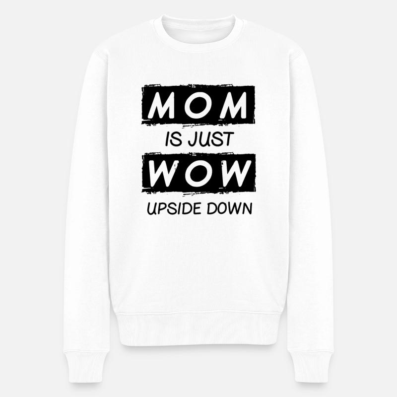 Mutter Mama Mum - Männer Premium Bio Pullover - Weiß