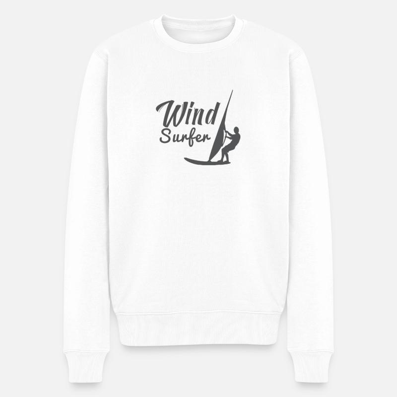Windsurfen Windsurfing Surfer Geschenk Windsurfer - Männer Premium Bio Pullover - Weiß