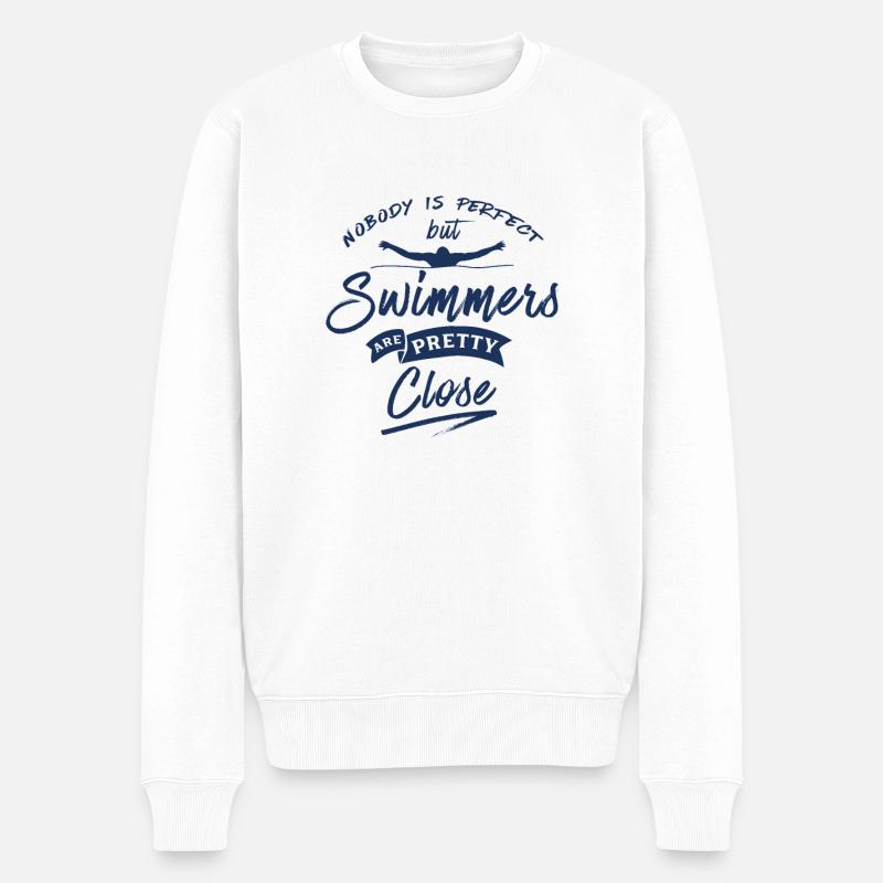 Schwimmsport - Männer Premium Bio Pullover - Weiß