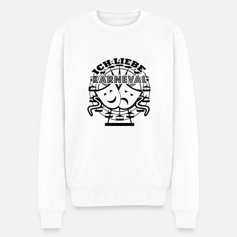 Karneval Karneval Karneval Karneval - Männer Premium Bio Pullover - Weiß