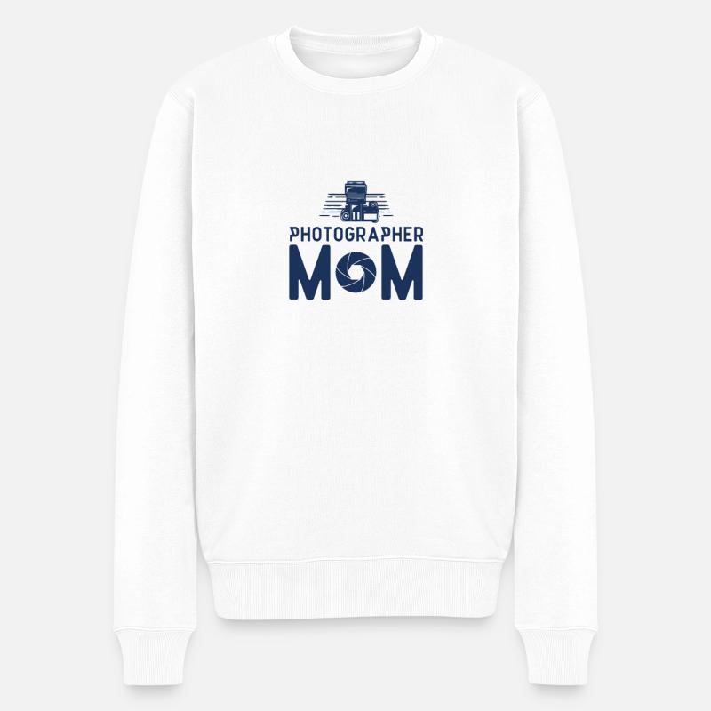 Kamera - Männer Premium Bio Pullover - Weiß