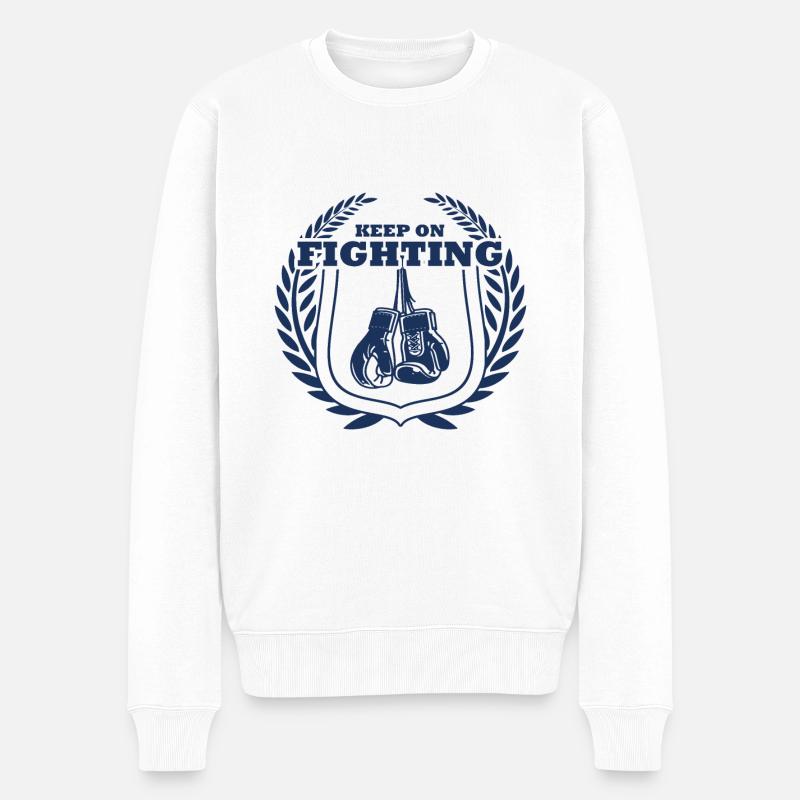 Boxing - Pull Premium bio Homme - blanc