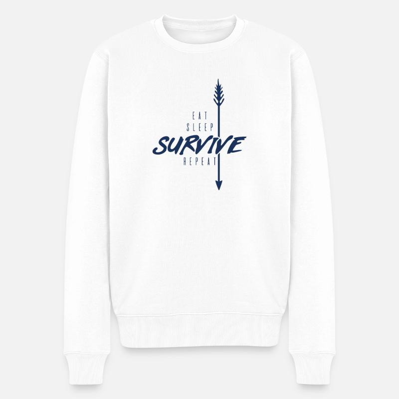 Survival Survival Survival Survival - Pull Premium bio Homme - blanc