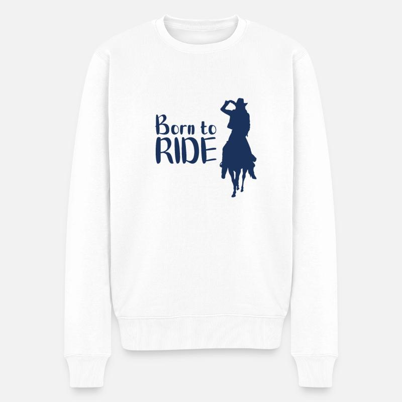Équitation Équitation Équitation Équitation - Pull Premium bio Homme - blanc