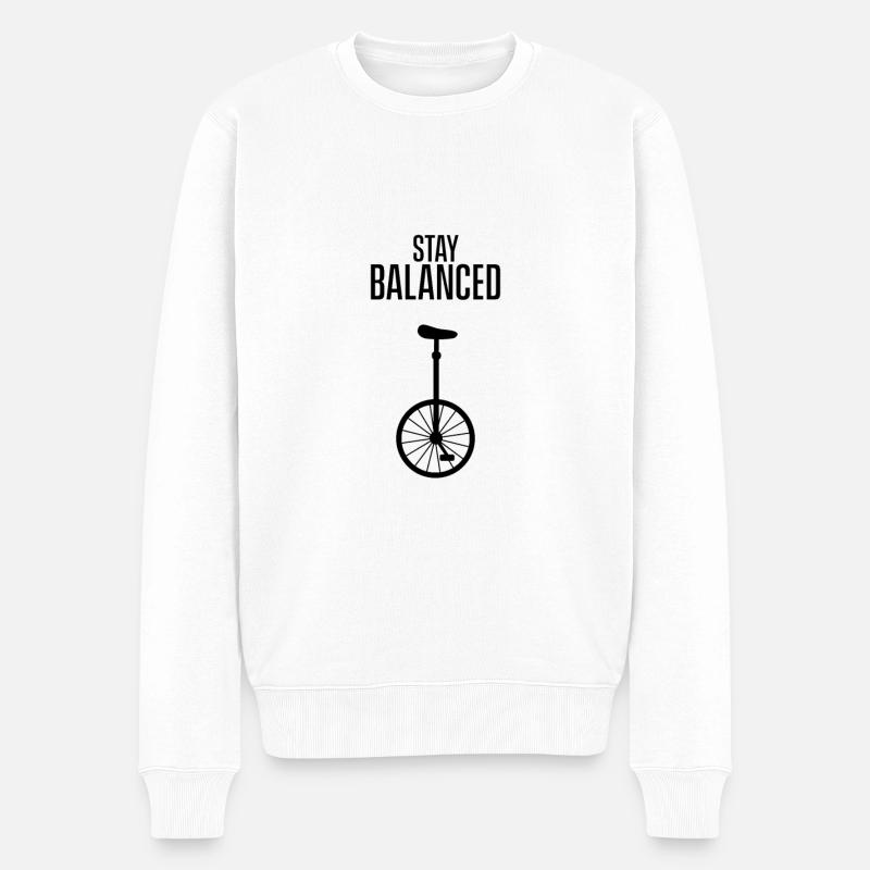 Einrad Fahren Einräder Einrad Unicycling Unicycle - Männer Premium Bio Pullover - Weiß