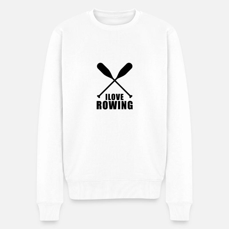 Ruderin Ruderteam Ruderer Rudern Rudersport - Männer Premium Bio Pullover - Weiß