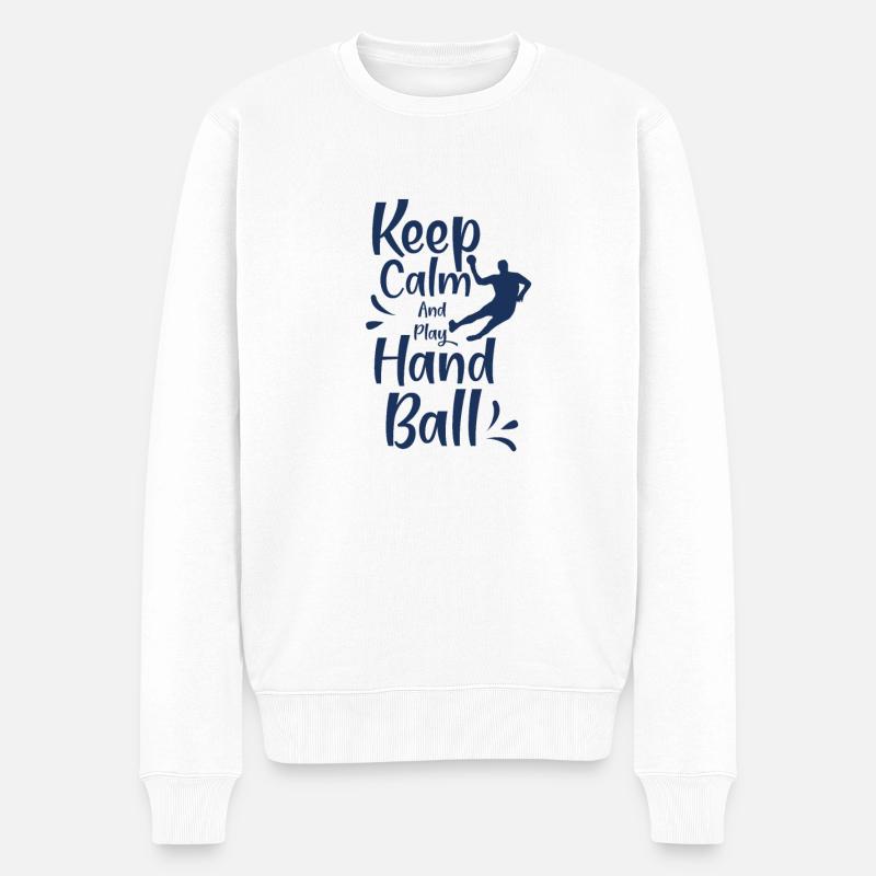 Handball Handball Handball Handball - Pull Premium bio Homme - blanc