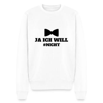 Hochzeit - Männer Premium Bio Pullover - Weiß - Vorne - Thijin (182cm)