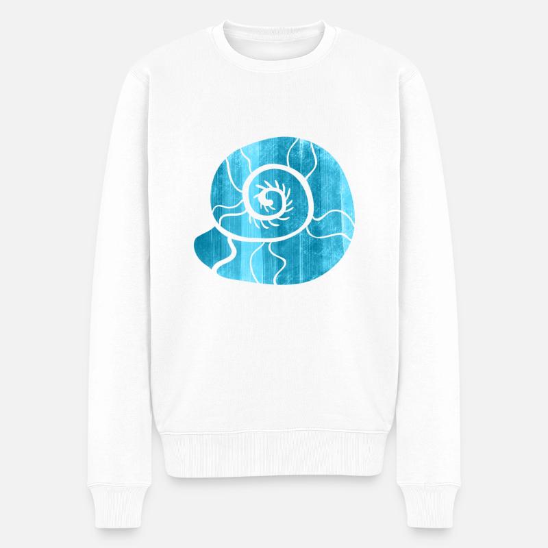 Coquillage d’été soleil plage cadeau - Pull Premium bio Homme - blanc