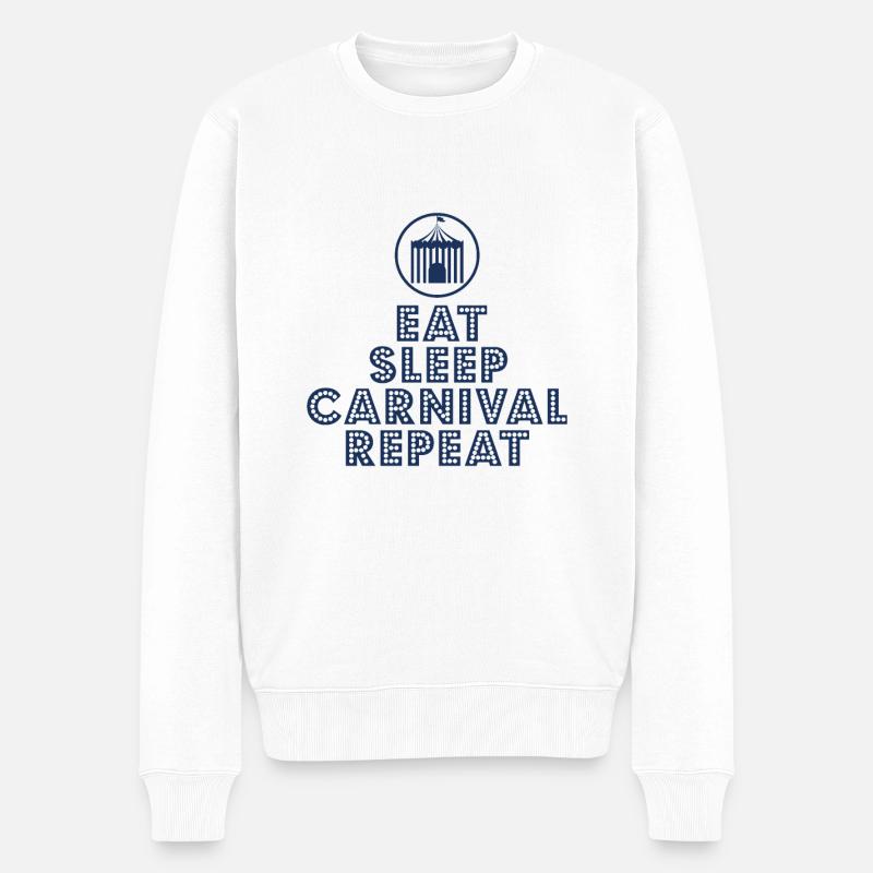 Fasching - Männer Premium Bio Pullover - Weiß