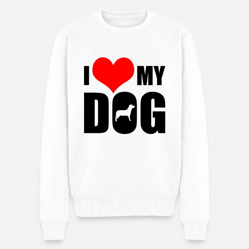 Chien, chien - Pull Premium bio Homme - blanc