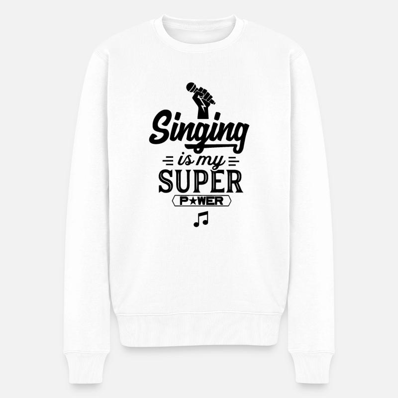 Chants Chanteurs Chanteurs - Pull Premium bio Homme - blanc