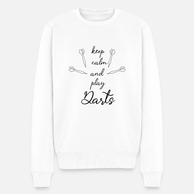 Fléchettes Fléchettes Fléchettes - Pull Premium bio Homme - blanc