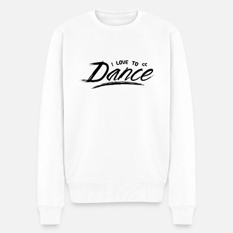 Tanz - Männer Premium Bio Pullover - Weiß